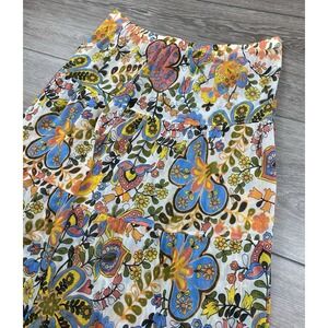Roberto Cavalli Womens Freedom Floral Pattern Tiered Skirt Multicolor Sz M 30 W